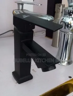Dove Matte Black Basin Faucet - Square Modern Bathroom Mixer Tap`