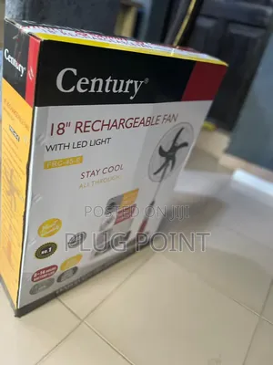 Century 18" Cordless Rechargeable Fan for Home and Office