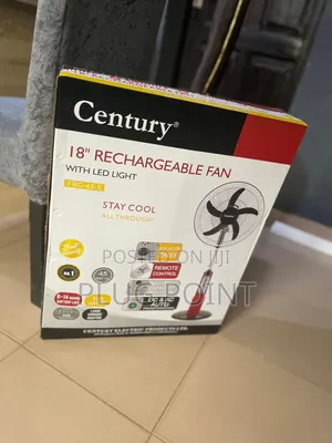 Century 18-Inch Rechargeable Fan With Adjustable Height Stand