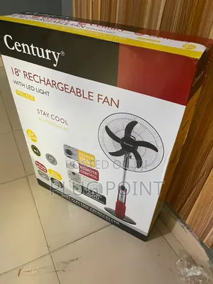 Century Rechargeable Standing Fan 18" With Durable Battery
