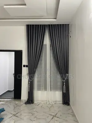 Dark Grey Thick Curtain