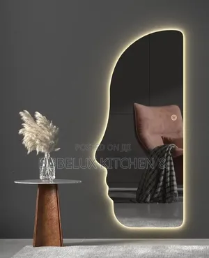 Designer Led Wall Mirror - Face Shape Backlit Decor Mirror`