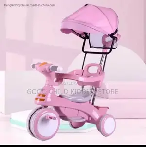 Beautiful Tricycle With Canopy and Pusher1-4 Years
