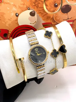 Desirable Versace Greca Goddess Watch Set