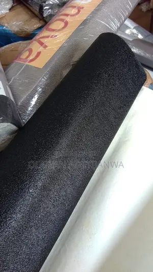 Solid Black Non Woven Cleanable Wallpaper