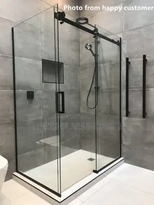 Premium Frameless Shower Enclosure – Tempered Glass,Installed.
