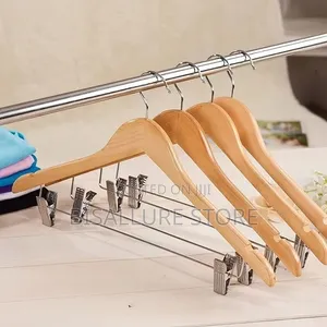 Wooden Hanger With Clip