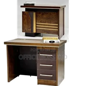 Strong Modern Office Table - Brown Gold Design