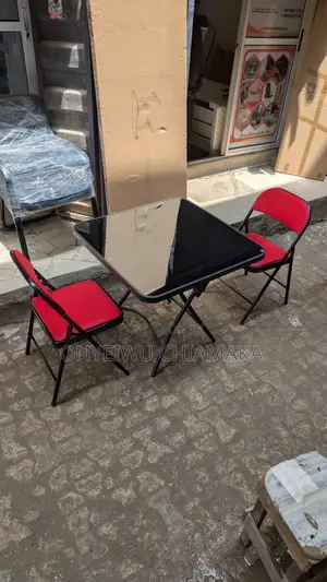 2-Seater Foldable Dining Table Set With 2 Chairs
