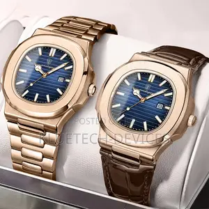 High Quality Poedagar Chain Leather Watch Combo