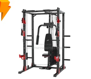 Multifunctional Commercial Smith Machine With an Integrated Station