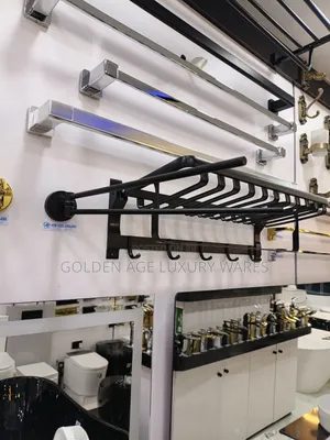 Black Flexible Towel Rack