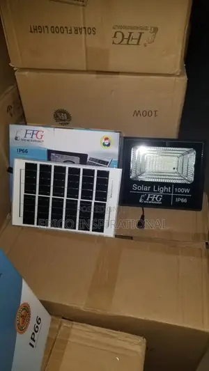100w Solar Flood Light With Solar Panel – Ip66 Waterproof