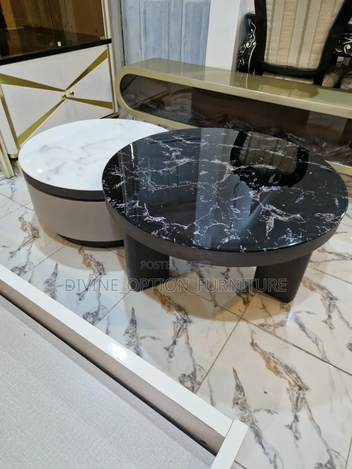 Contemporary Center Table With Side Stool