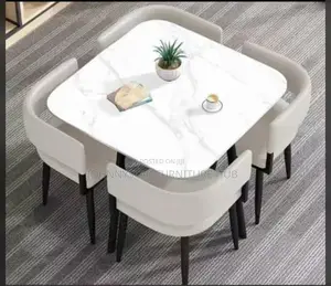Superstar Restaurant and Apartment Marble Table With 4 Chairs