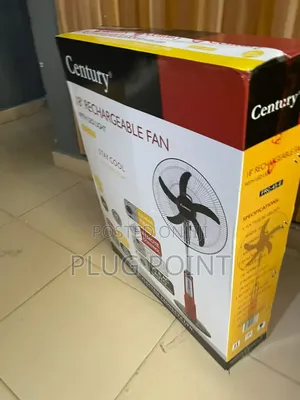 Century 18" Rechargeable Fan With Adjustable Tilt Head