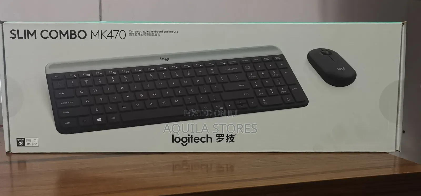 Logitech Slim Wireless Keyboard Mouse Combo Mk470
