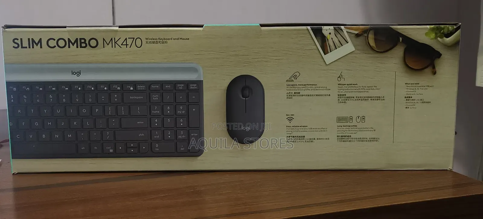 Logitech Slim Wireless Keyboard Mouse Combo Mk470