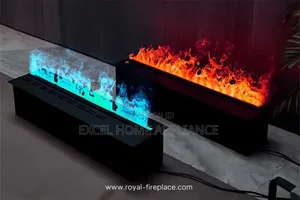 Modern 3d Water Vapor Electric Fireplace With Led Flame Effect
