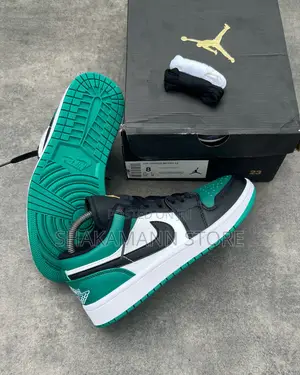 Original Air Jordan 1 Low Green Toe