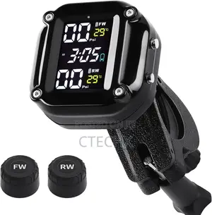 Motorcycle Wireless Tire Pressure Monitoring System. 2 External Sensor