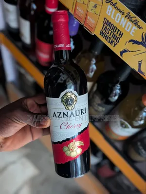 Aznauri Cherry Sweet Red Wine Cartoon by ( 12 Bottles )