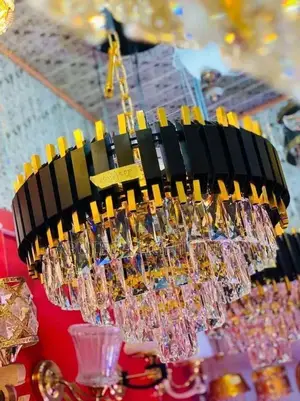 Black Gold Crystal Chandelier