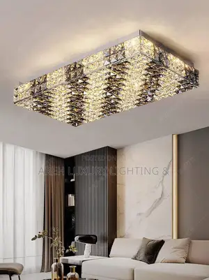 Chandelier Postmodern Rectangle Led Luxury Crystal