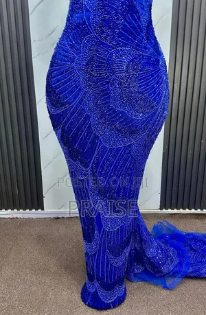 Elegant Floral Embellished Lace Material