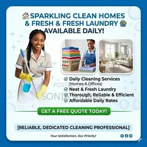 **Available For Laundry And Cleaning Services**