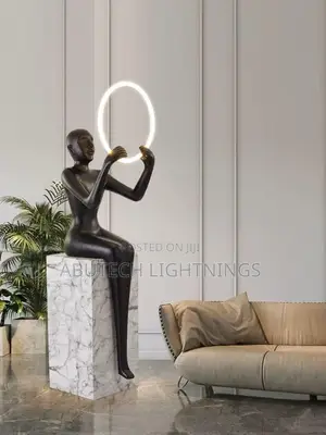 Humanoid Sculpture Floor Lamp.
