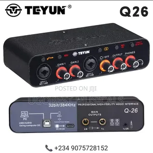 High-Quality Teyun Q26 Studio Soundcard