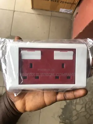 13amps Double Socket Red