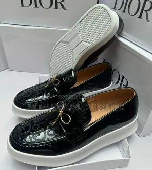 Dior Men's Black Shoes With White Sole 6r