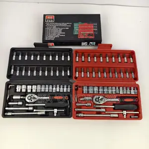 Set With Socket Wrenches and Ratchets for Car Maintenance