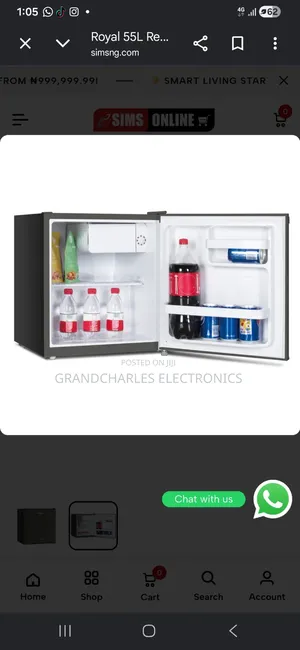 Royal 55l Refrigerator Direct Cool Single Door(Rref55bf)
