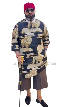 Original Odogwu Lion Head Isiagu Fabric Material for Any Occasion