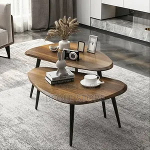 2pcs Nesting Coffee Table Set,Mid Century Modern Coffee Nesting Table