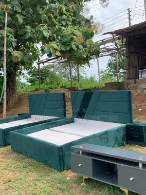 6x6 Padded Envelope Bed Frame With Bed Side Drawers