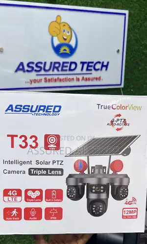 V380 3 Lense PTZ Solar 4g Camera