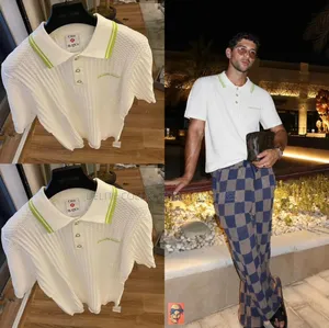 *As E Dey Hot* *Retro-Inspired Luxury Casablanca Knit Polos