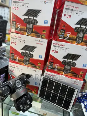 3 Lens V380 Pro CCTV PTZ Solar Camera