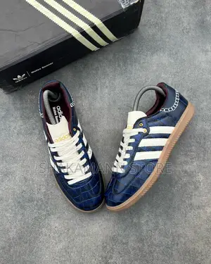 Original Adidas Blue Croc Skin Wales Bones