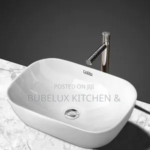 Cefito Oval Countertop Basin - White Ceramic Vessel Sink
