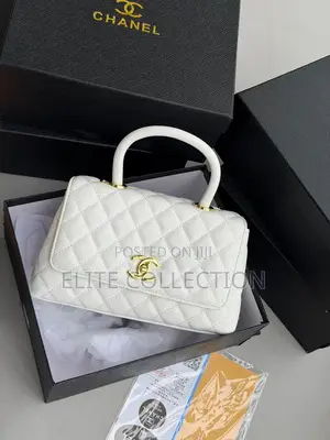 Chanel Flap Handle Chain Bag White • Black • Wine • Nude • Peach