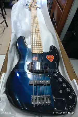 Fender Jazz Bass Guitar Five String Active Bass 20fret With Tested Ok