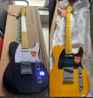 Black and Yellow Bullfighter Telecaster Electric Lead Guitar 6 Strings