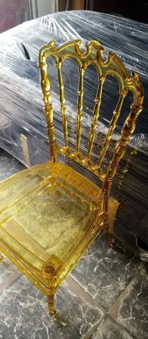Transperant Darker Gold Napoleon Event Chairs