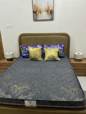 Bed Frame, Mattress and Side Tables