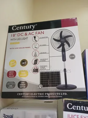 Century 18" Ac Dc Fan With Solar Panel